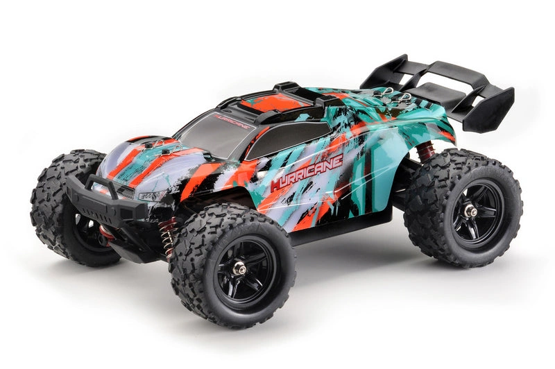 Hurricane Unleashed: Green 1/18 Truggy - Conquer Any Terrain! Awesome RC Action!